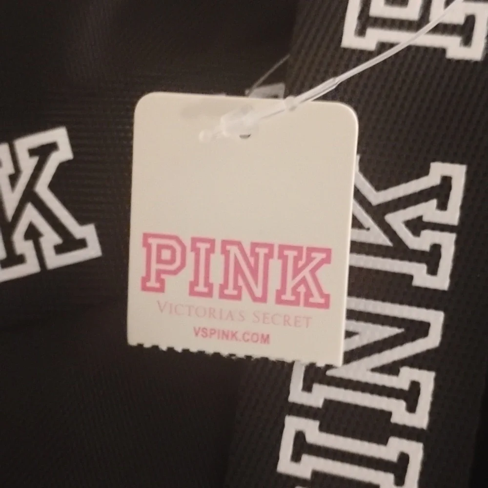 PINK Black and Silver Backpack